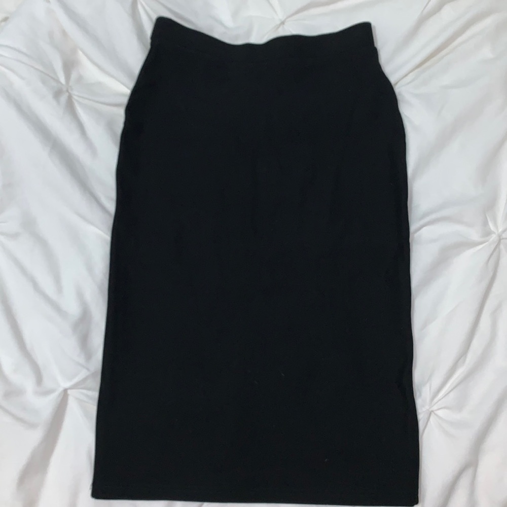 Black midi skirt